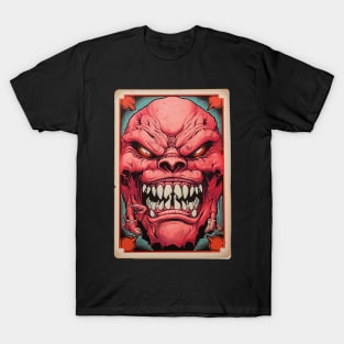 Pink Mutation Retro Playing Card T-Shirt